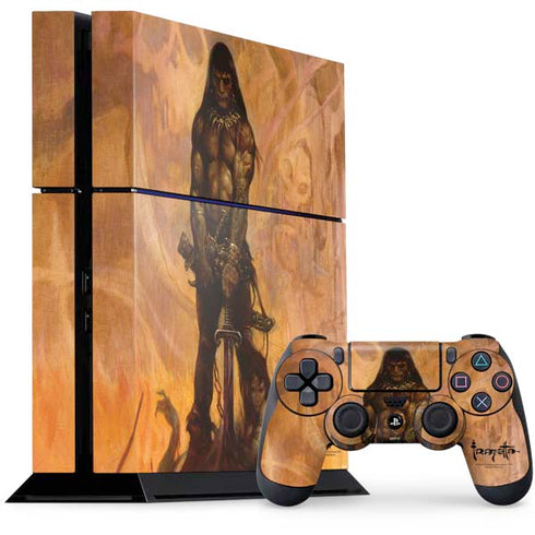 Frazetta Barbarian PS4 Console and Controller Bundle Skin