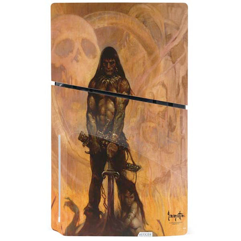 Barbarian by Frazetta PS5 Slim Disk Console Skin