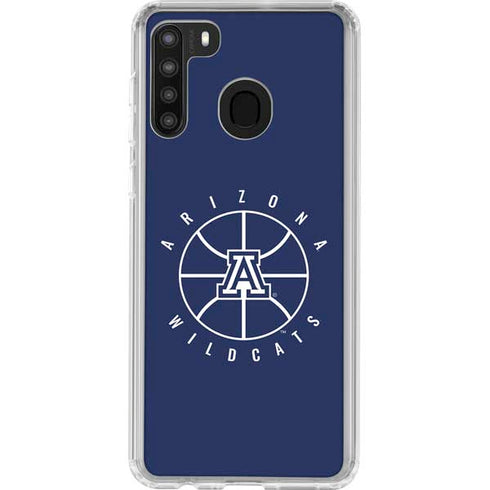 University of Arizona Basketball Mark Blue Galaxy A21 Clear Case