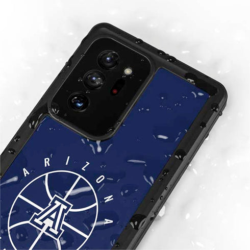 University of Arizona Basketball Mark Blue Galaxy Note20 Ultra 5G Waterproof Case