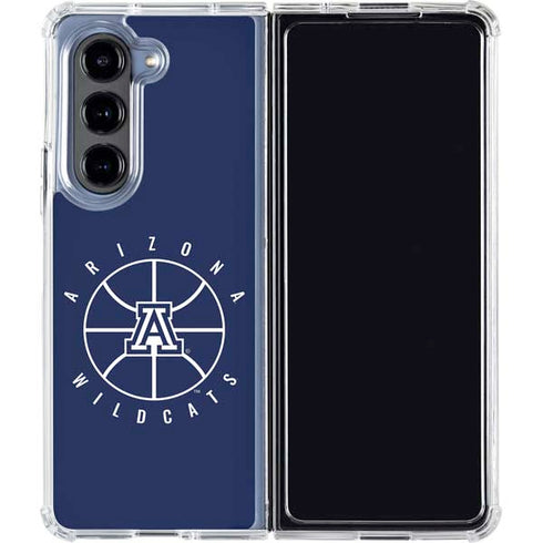 University of Arizona Basketball Mark Blue Galaxy Z Fold5 5G Clear Case