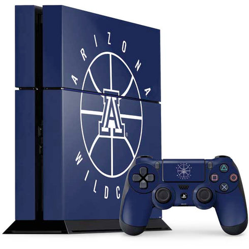 University of Arizona Basketball Mark Blue PS4 Console and Controller Bundle Skin