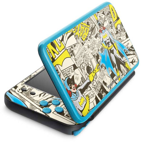 DC Comics Batman Batgirl Vintage Action pose pattern Nintendo 2DS XL (2017) Skin