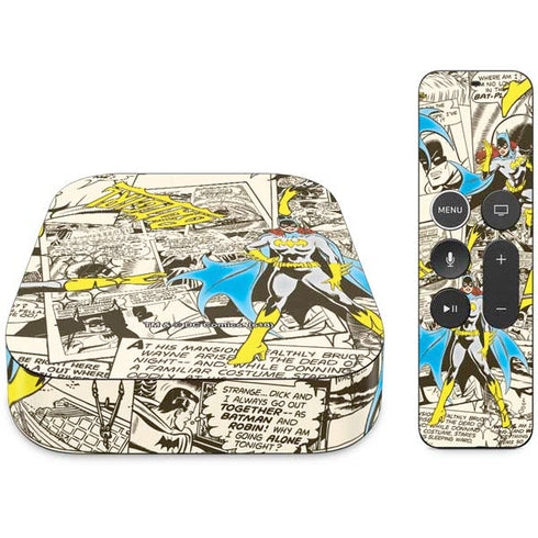 DC Comics Batman Batgirl Vintage Action pose pattern Apple TV Skin