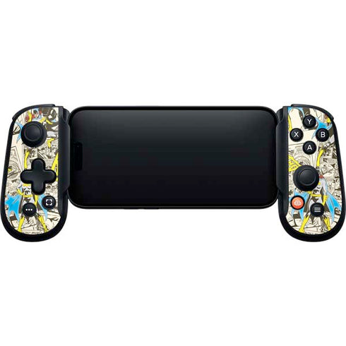 DC Comics Batman Batgirl Vintage Action pose pattern Backbone One for iPhone Game Controller Skin