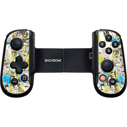 DC Comics Batman Batgirl Vintage Action pose pattern Backbone One for iPhone Game Controller Skin