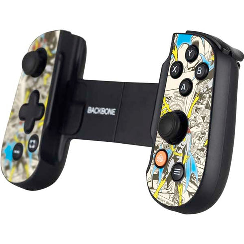 DC Comics Batman Batgirl Vintage Action pose pattern Backbone One for iPhone Game Controller Skin