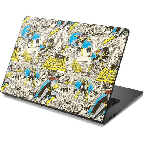 DC Comics Batman Batgirl Vintage Action pose pattern Dell Chromebook Skin