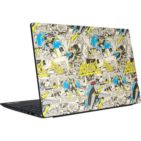 DC Comics Batman Batgirl Vintage Action pose pattern Dell Vostro Skin