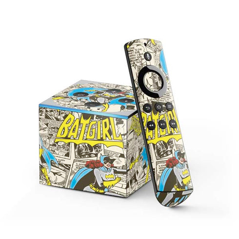 DC Comics Batman Batgirl Vintage Action pose pattern Fire TV Cube Skin