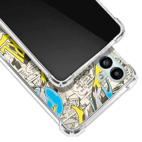 DC Comics Batman Batgirl Vintage Action pose pattern Galaxy A13 5G Clear Case