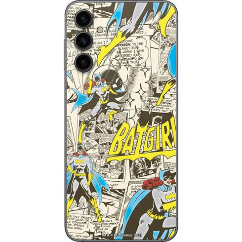 DC Comics Batman Batgirl Vintage Action pose pattern Galaxy A14 5G Skin