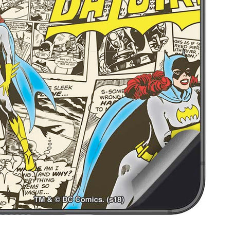 DC Comics Batman Batgirl Vintage Action pose pattern Galaxy A14 5G Skin
