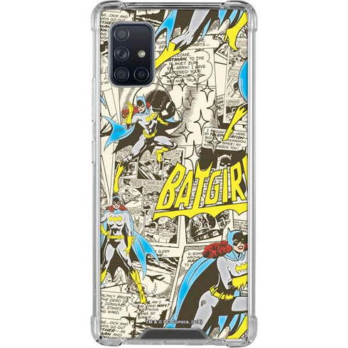 DC Comics Batman Batgirl Vintage Action pose pattern Galaxy A51 5G Clear Case