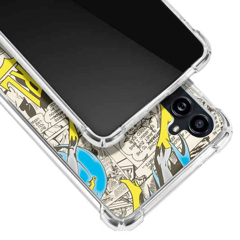 DC Comics Batman Batgirl Vintage Action pose pattern Galaxy A54 5G Clear Case