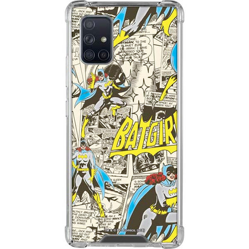 DC Comics Batman Batgirl Vintage Action pose pattern Galaxy A71 5G Clear Case