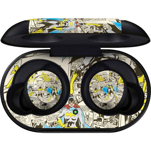 DC Comics Batman Batgirl Vintage Action pose pattern Galaxy Buds Skin
