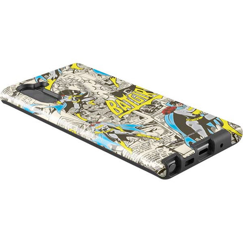 DC Comics Batman Batgirl Vintage Action pose pattern Galaxy Note 10 Pro Case