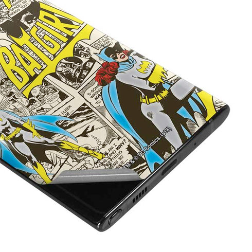 DC Comics Batman Batgirl Vintage Action pose pattern Galaxy Note 10 Skin