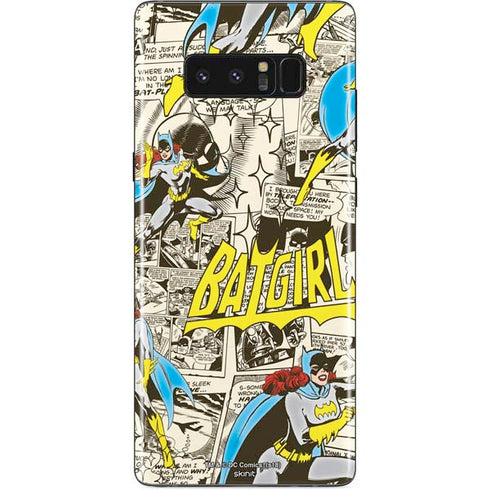 DC Comics Batman Batgirl Vintage Action pose pattern Galaxy Note 8 Skin