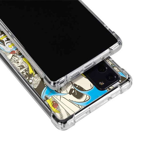 DC Comics Batman Batgirl Vintage Action pose pattern Galaxy Note20 5G Clear Case