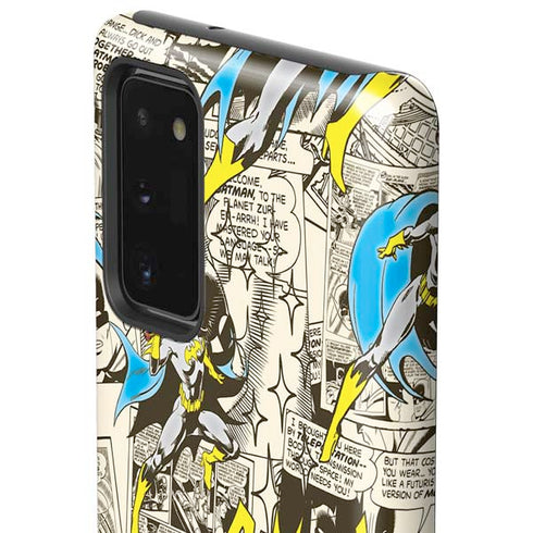 DC Comics Batman Batgirl Vintage Action pose pattern Galaxy Note20 5G Pro Case