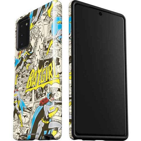 DC Comics Batman Batgirl Vintage Action pose pattern Galaxy Note20 5G Pro Case