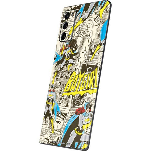 DC Comics Batman Batgirl Vintage Action pose pattern Galaxy Note20 5G Skin