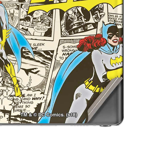 DC Comics Batman Batgirl Vintage Action pose pattern Galaxy Note20 5G Skin