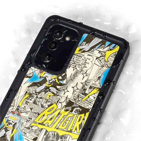 DC Comics Batman Batgirl Vintage Action pose pattern Galaxy Note20 5G Waterproof Case