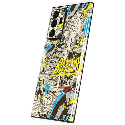 DC Comics Batman Batgirl Vintage Action pose pattern Galaxy Note20 Ultra 5G Skin