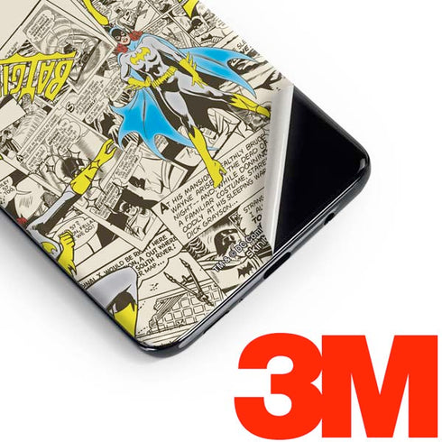 DC Comics Batman Batgirl Vintage Action pose pattern Galaxy S10 Plus Skin