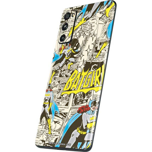 DC Comics Batman Batgirl Vintage Action pose pattern Galaxy S20 Fan Edition Skin