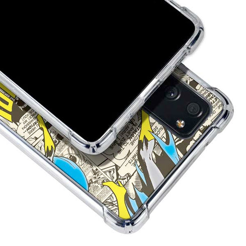 DC Comics Batman Batgirl Vintage Action pose pattern Galaxy S20 FE Clear Case