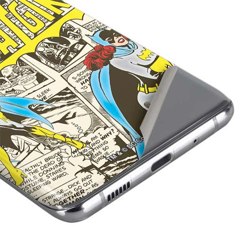 DC Comics Batman Batgirl Vintage Action pose pattern Galaxy S20 Plus Skin