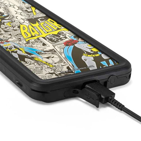 DC Comics Batman Batgirl Vintage Action pose pattern Galaxy S20 Plus Waterproof Case