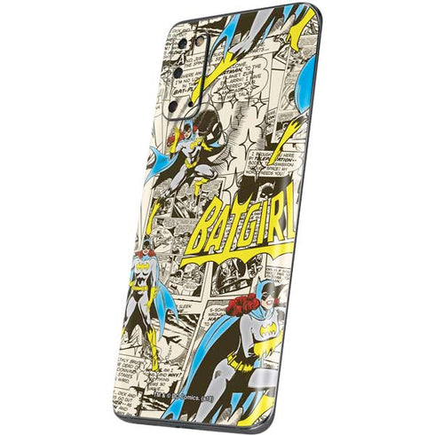 DC Comics Batman Batgirl Vintage Action pose pattern Galaxy S20 Skin