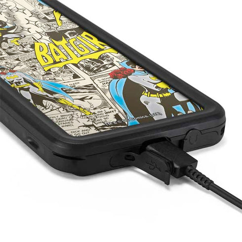 DC Comics Batman Batgirl Vintage Action pose pattern Galaxy S20 Waterproof Case