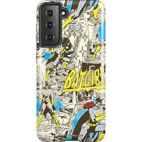 DC Comics Batman Batgirl Vintage Action pose pattern Galaxy S21 5G Pro Case