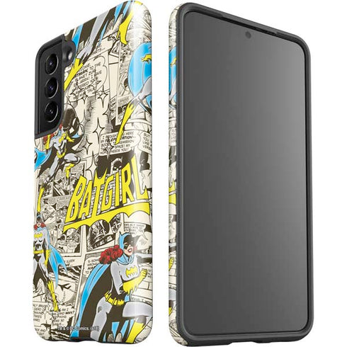 DC Comics Batman Batgirl Vintage Action pose pattern Galaxy S21 5G Pro Case
