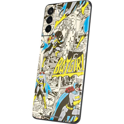 DC Comics Batman Batgirl Vintage Action pose pattern Galaxy S21 5G Skin