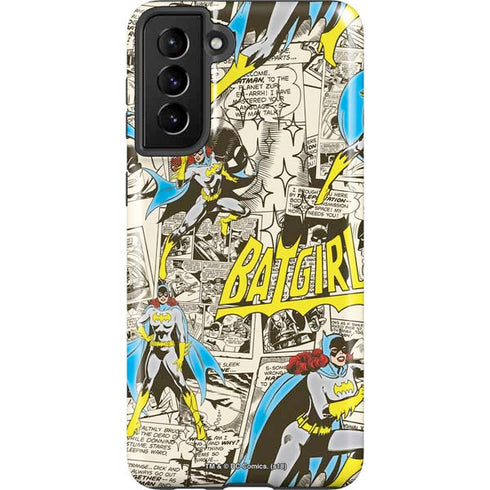 DC Comics Batman Batgirl Vintage Action pose pattern Galaxy S21 FE Pro Case
