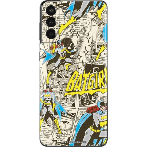 DC Comics Batman Batgirl Vintage Action pose pattern Galaxy S21 Plus 5G Skin