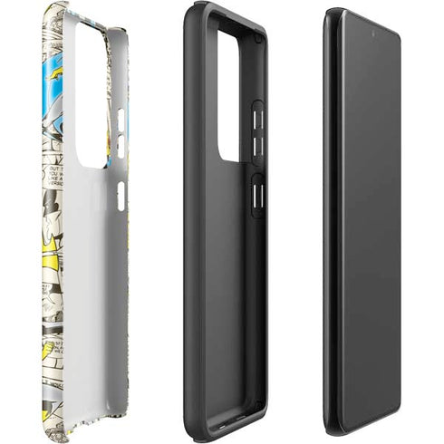 DC Comics Batman Batgirl Vintage Action pose pattern Galaxy S21 Ultra 5G Pro Case