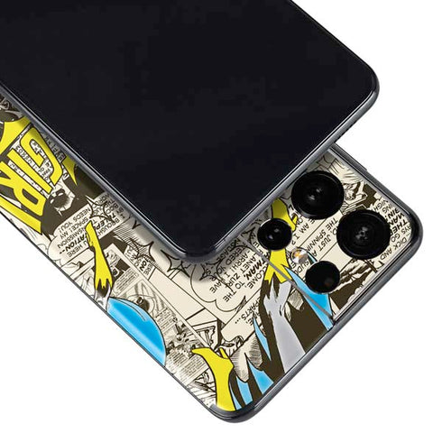 DC Comics Batman Batgirl Vintage Action pose pattern Galaxy S21 Ultra 5G Skin