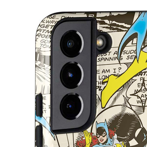 DC Comics Batman Batgirl Vintage Action pose pattern Galaxy S22 Plus Pro Case