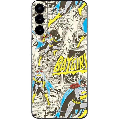 DC Comics Batman Batgirl Vintage Action pose pattern Galaxy S22 Plus Skin
