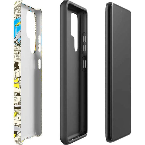 DC Comics Batman Batgirl Vintage Action pose pattern Galaxy S22 Ultra Pro Case