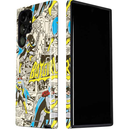 DC Comics Batman Batgirl Vintage Action pose pattern Galaxy S22 Ultra Pro Case