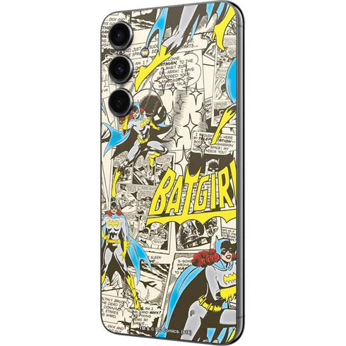 DC Comics Batman Batgirl Vintage Action pose pattern Galaxy S23 FE Skin